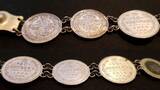 Russland nach 1914 patriotisches Armband mit Adler aus 10 Kopekenmünzen EF