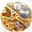unbek. Herstellungsland, HERREN Taschenuhr, unbek. Herstellungsjahr, Herren Skelett TASCHENUHR, vergoldet, Ankerhemmung, gute Funktion, altersentsprechende Gebrauchsspuren, siehe Fotos
