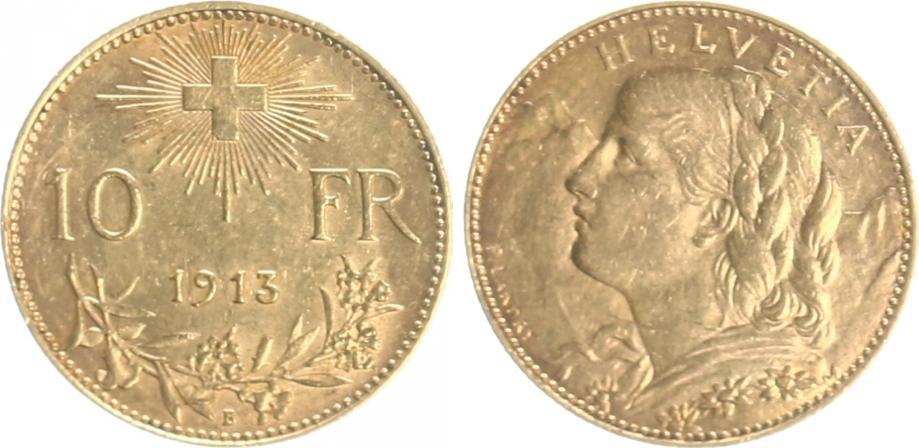 10 franken 1913 gold