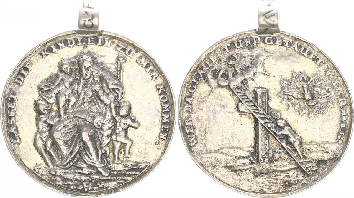 M rz 1600 Altdeutschland Taufmedaille Ca 1600 G F B W Auf m-rz-1600-altdeutschland-taufmedaille-ca-1600-g-f-b-w-auf