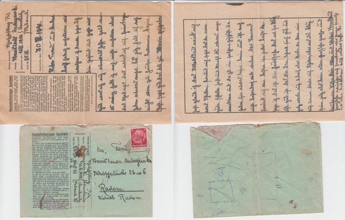 Brief Mit Briefumschlag Eines Gefangenen 1941 Deutschland