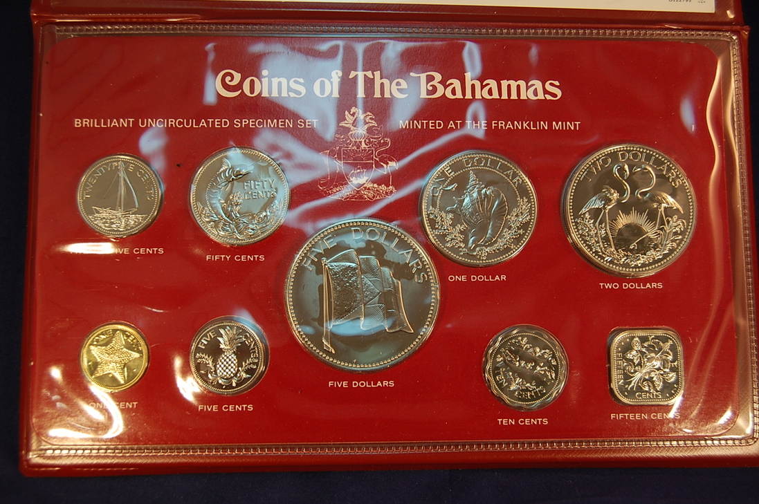 1974 Bahama Coin Proof Set Bahamas Bahama Coin Proof Set, PP, Franklin ...