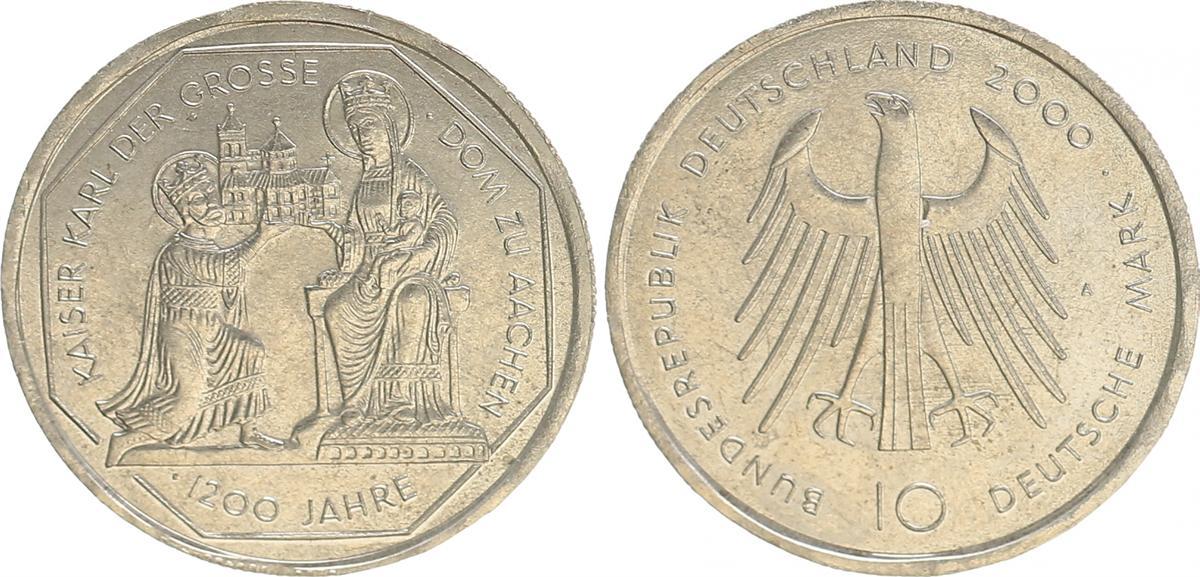 Deutschland монеты. 10 Дойчмарок 2000.