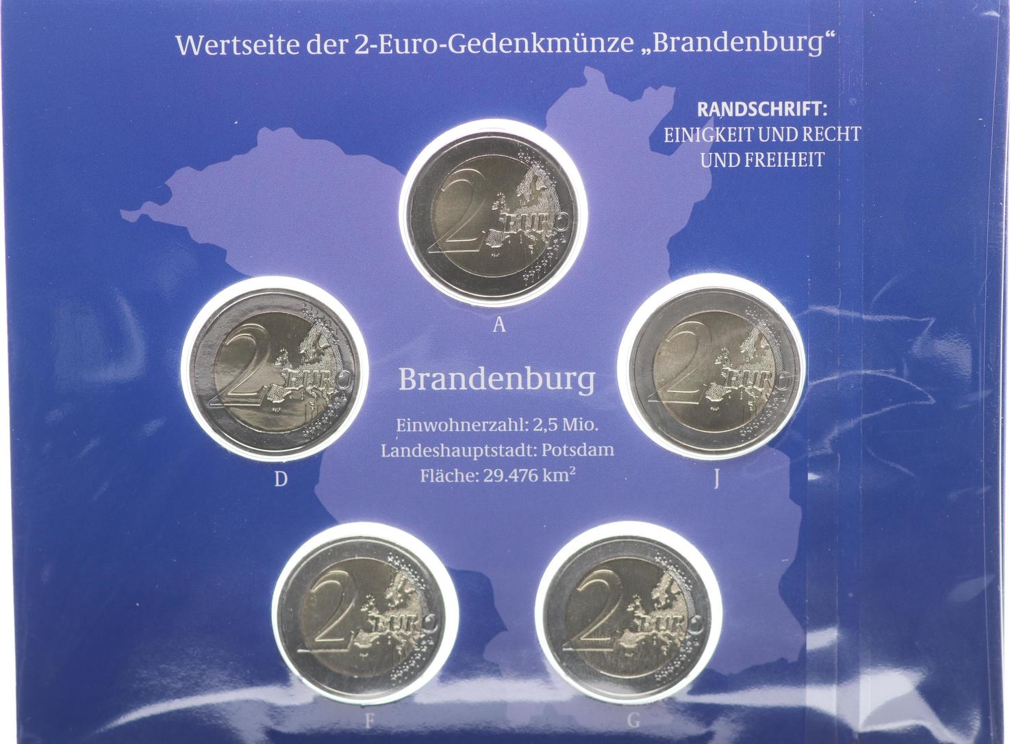 2 Euro Münze Schloss Sanssouci Fehlprägung Bundesrepublik Deutschland Offizieller Blister 2 Euro A-J 2020 2 Euro