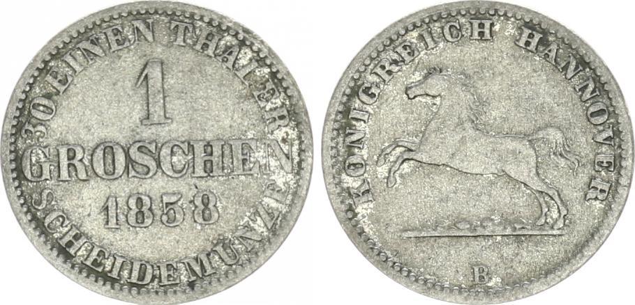 Hannover, Königreich 1 Groschen 1858 B VF | MA-Shops