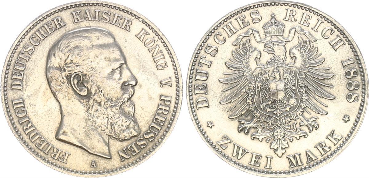 Deutschland Kaiserreich Preu en 1888 A Kaiserreich Preu en 2 Mark 