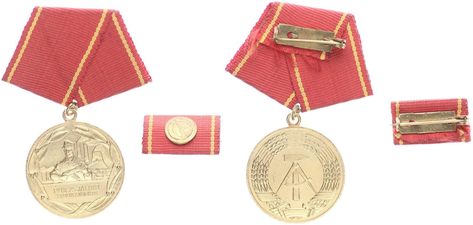 DDR Medaille Treue Dienste Kampfgruppe gold silber bronze 