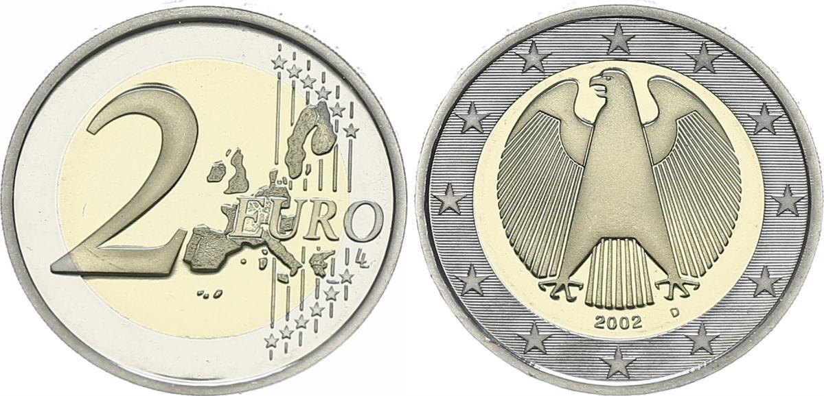 Bundesrepublik Deutschland 2 Euro KURSMÜNZE 2 Euro Deutschland 2002 D Polierte Platte in Bundesrepublik Deutschland 2 Euro KURSMÜNZE 2 Euro Deutschland 2002 D Polierte Platte in