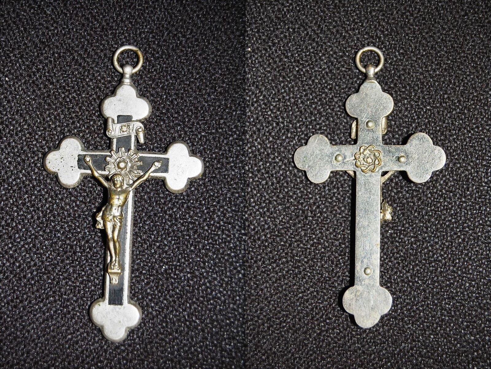 Deutschland Kreuz Messing versilbert, 7,5x 4,2cm, zum Umhängen guter ...