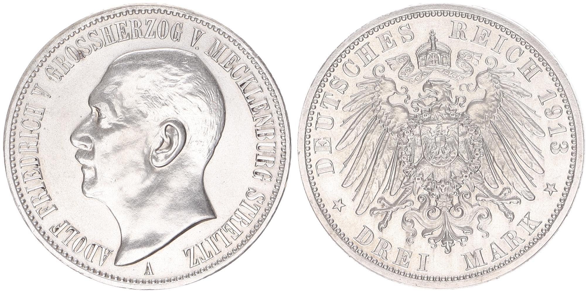 Монета Deutsches drei Mark 1911