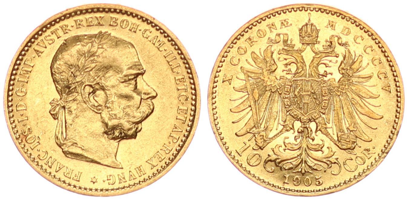 Österreich Ungarn 10 Kronen - 10 Corona Österreich-Ungarn Gold 10 ...