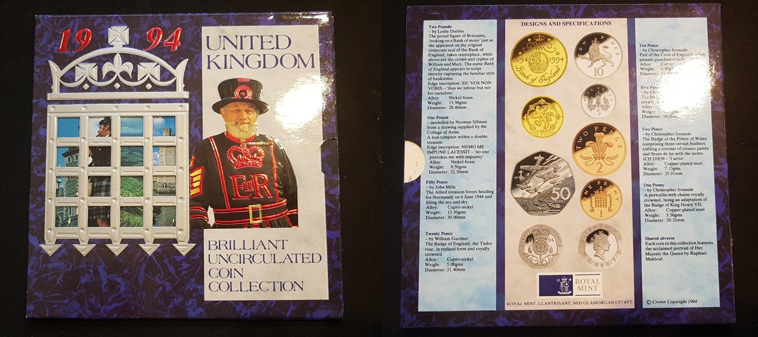 Großbritannien KMS 1994 United Kingdom Brilliant Uncirculated Coin