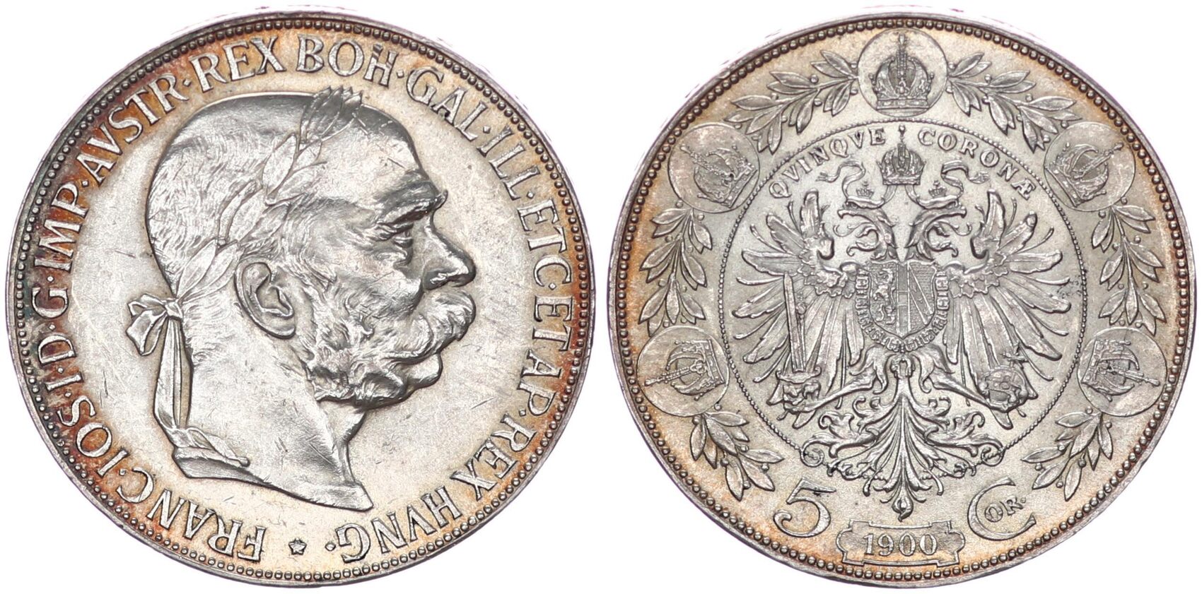 Österreich Ungarn 5 Kronen 5 Corona Österreich 5 Korona 1900 - Quinque ...