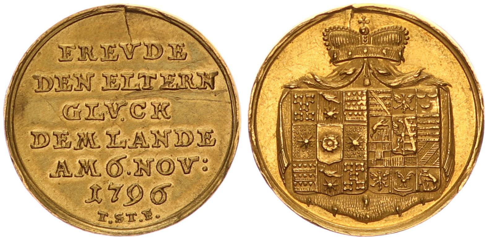 Lippe - Altdeutschland 1 1/2 Dukaten Lippe 1,5 Dukaten 1796 - Friedrich ...