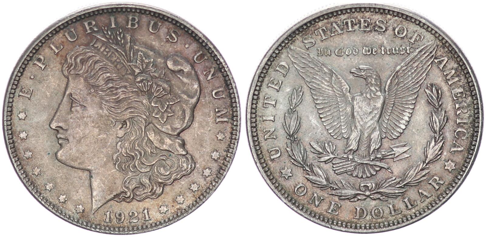 Pièce 1 Dollar Morgan 1921 En Laiton Plaqué Argent – Reproduction Artisanale Pour Collectionneur