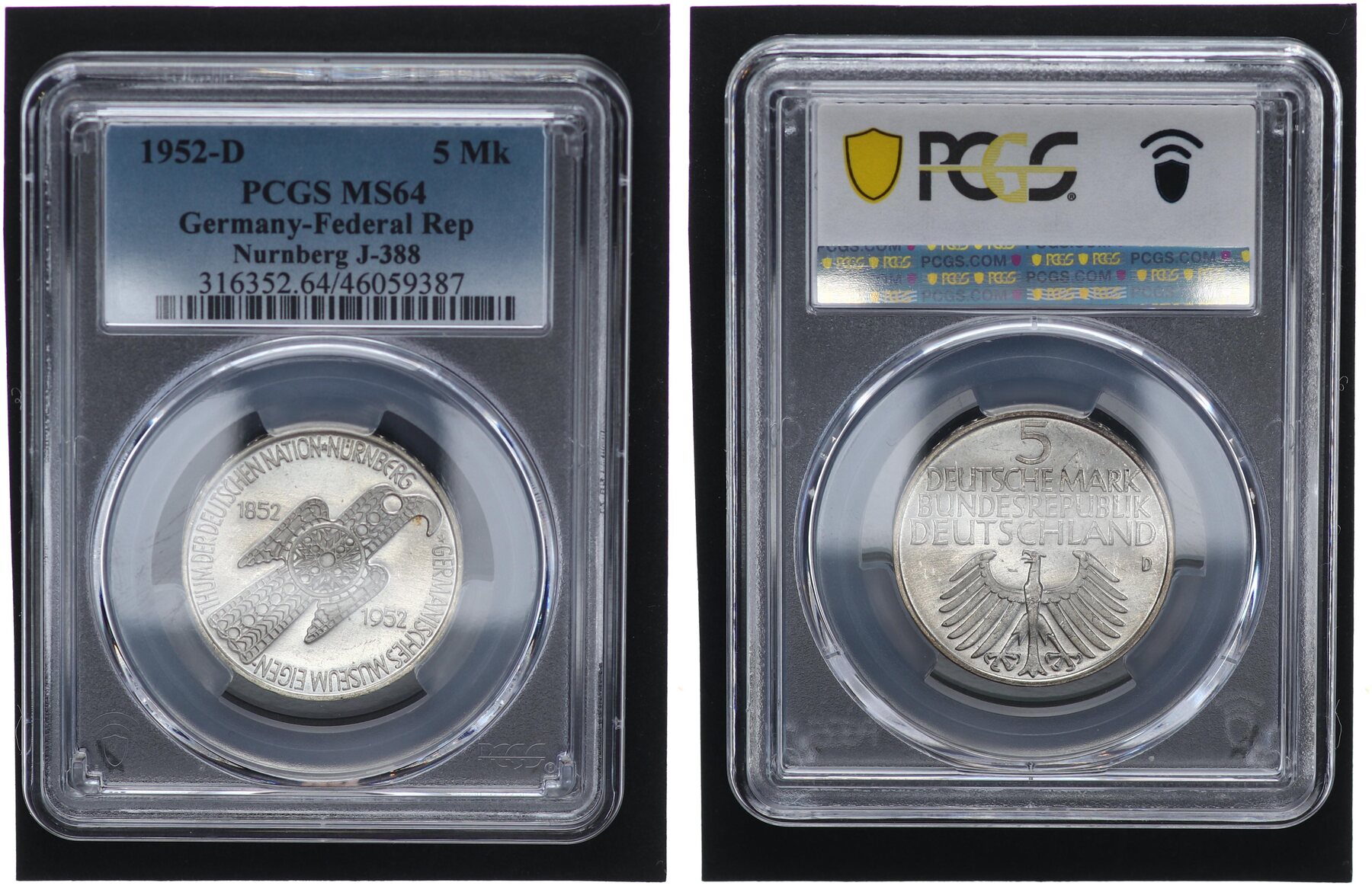 Deutschland BRD 1952 D Bundesrepublik Deutschland 5 Mark Germanisches