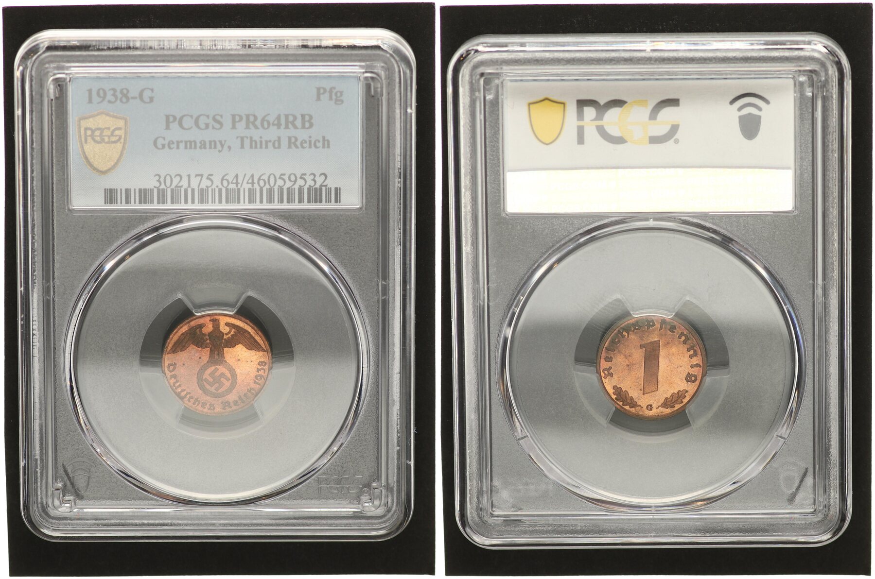 64 pr. Pfennig 1961. PCGS 10 пенни pr65.