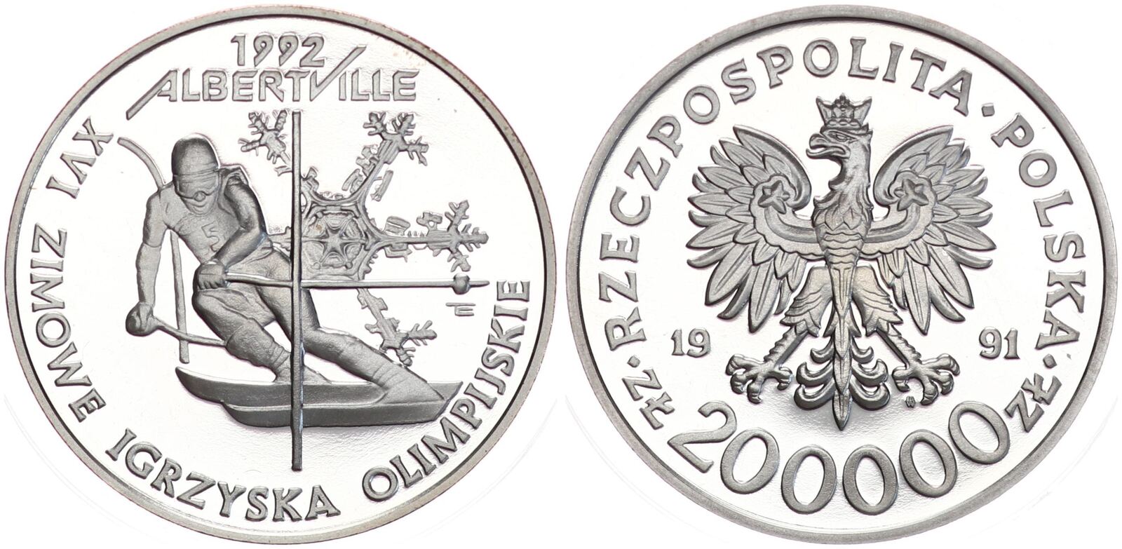 polen-200-000-zloty-1991-zur-xvi-winter-olympiade-albertville-1992