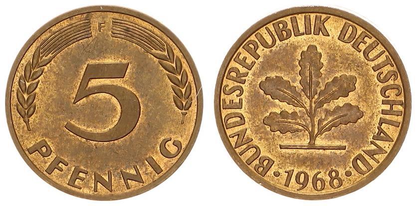 Pfennig 1968. Pfennig чья монета 1968.