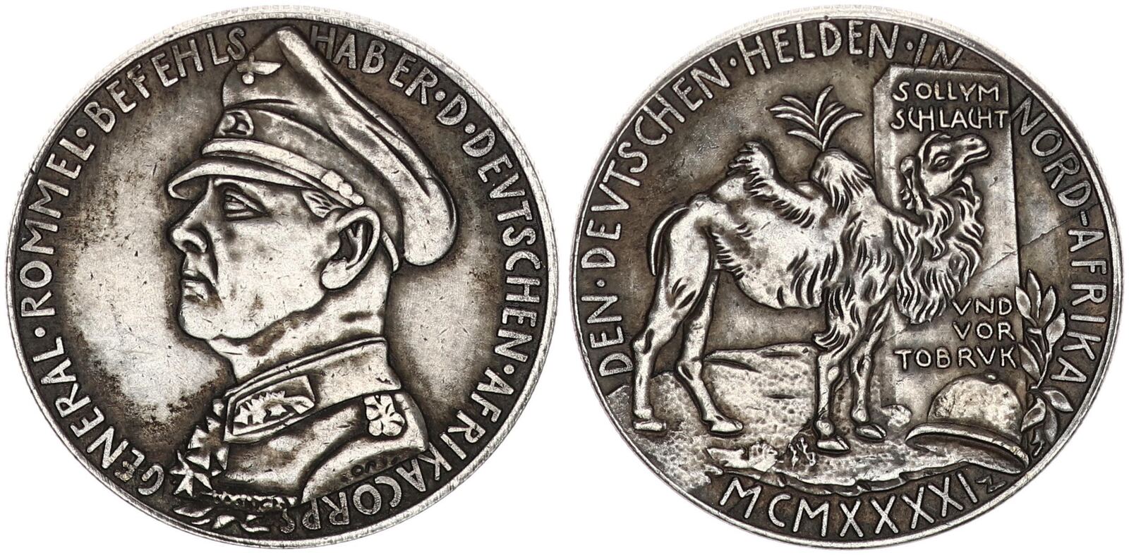 3. Reich Medaille General Rommel Befehlshaber des Deutschen Afrikakorps ...