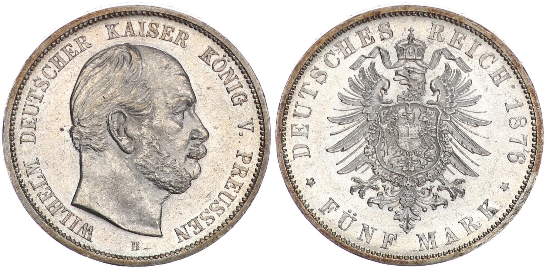 Preußen Deutsches Kaiserreich 5 Mark 1876 B Preussen 5 Reichsmark ...