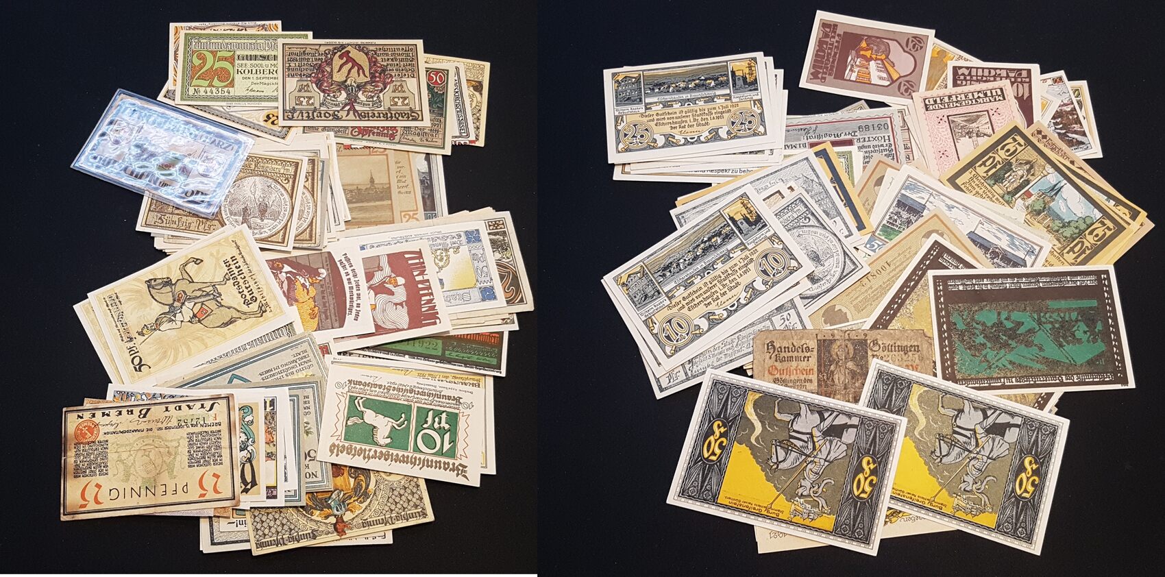 Deutschland Lot um 1920 100 Notgeldscheine meist GEM UNC | MA-Shops