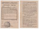 Deutschland-KZ Sachsenhausen/Oranienburg Post-Einlieferungsschein Paketschein 1942 ins Konzentrationslager Sachsenhausen/Oranienburg -