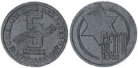 Deutschland / Polen / Getto Litzmannstadt 5 Mark (mit Echtheitszertifikat) MAGNESIUM !!! -