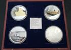 Schiffahrt 4 versilberte Medaillen 100 Jahre Titanic, -