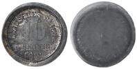 Deutschland / Kaiserreich 10 Pfennig Probe, einseitiger Prägung der Wertseite in Eisen zu J.298 -