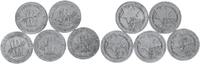 Deutschland - Polen 5x 10 Mark (mit Echtheitszertifikat) Lot 5x 10 Mark Aluminium Getto Litzmannstadt (10) -