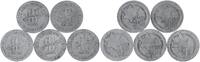 Deutschland - Polen 5x 10 Mark (mit Echtheitszertifikat) Lot 5x 10 Mark Aluminium Getto Litzmannstadt (11) -