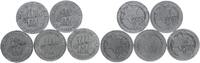 Deutschland - Polen 5x 10 Mark (mit Echtheitszertifikat) Lot 5x 10 Mark Aluminium Getto Litzmannstadt (13) -