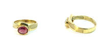 375 Gold Ring mit Rosa stein Ringgröße 56 -
