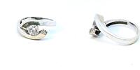 585 Weißgold Ring mit Zirkon, 4,5g, Ringgröße 55 -