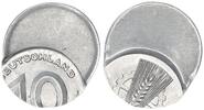 DDR 10 Pfennig Fehlprägung 60 % dezentriert -