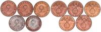 Deutschland / 3.Reich 2 Pfennig Lot mit 5 Münzen -