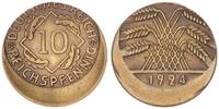Deutschland / Weimar 10 Pfennig Fehlprägung: 20% dezentriert, ohne Riffelrand -