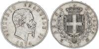 Italien 5 Lire Vittorio Emanuele II. - Mailand -Milan -
