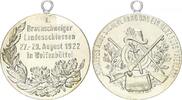 Wolfenbüttel Schützenmedaille 1. Braunschweiger Landesschießen Braunschweig-Wolfenbüttel, Stadt versilberte Bronzemedaille 1922 Mattiert -