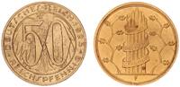 Deutschland / Weimar 50 Pfennig Motivprobe zu J.324/318 Messing mit anderer Gestaltung -