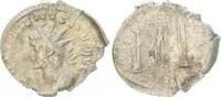 Antike / Römische Kaiserzeit/Gallienus Silber-Antoninian Gallienus Silber-Antoninian seltene RS. DEO MARTI, Mars im Tempel -
