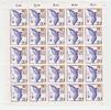 Deutschland / BRD Druckbogen, 25x20 Pfennig 25 Briefmarken, Deutsche Bundespost -