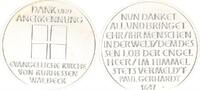 Deutschland Ehrenmedaille Evangelische Kirche von Kurhessen Wa Medaille Dank und Anerkennung Evangelische Kirche von Kurhessen Waldec in Silber -