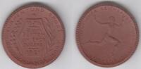 Porzellan-Münze zu 15 Mark 1921 Dresden, Sachsen Deutscher Reichsbund für Leibesübungen prägefrisch