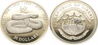 20 Dollars 2001 Liberia Wildlife Protection Frosch Dendrobates Granuliferus granulierter Baumsteiger (2) PP in Kapsel