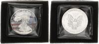 USA 1 Dollar American Eagle - Liberty Golden Gate Bridge coloriert -
