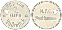Deutschland Wertmarke Wertmarke v. M.V.G. Westhausen für 1 Liter Milch -