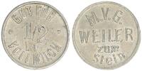 Deutschland Wertmarke Wertmarke v. M.V.G. Weiler zum Stein für 1/2 Liter Milch -