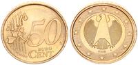 50 Cent Fehlprägung 2002 G BRD mit 1 € Rückseite  Adler statt Brandenburger Tor prägefrisch
